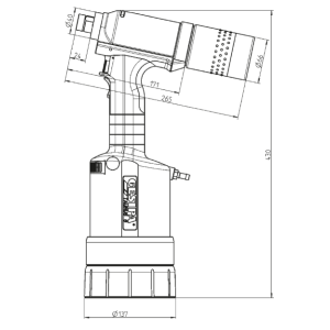 Nitownica pneumatyczno-hydrauliczna do nitów zrywalnych Taurus 6 Gesipa kod: 1458022 - 2